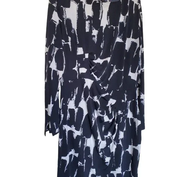 New York & Co. Silky Feel Black White XL Dress - Picture 13 of 13